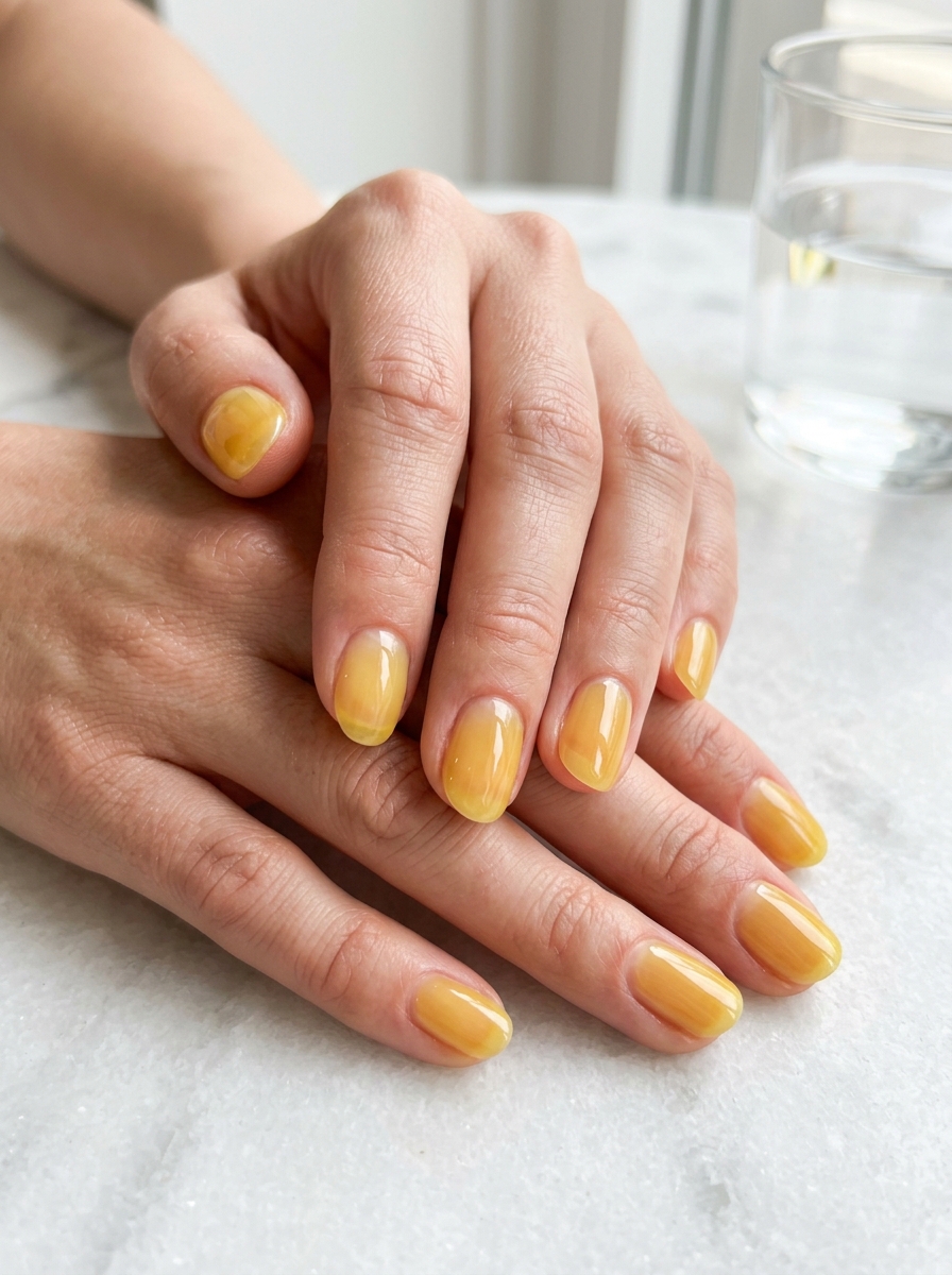 Gelbe Jelly Nails